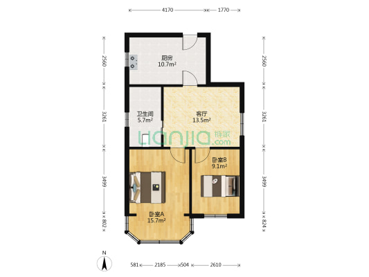 景苑公寓(江干) 2室1厅1卫 75平方