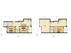 房本满五， 采光好，大跃层，带南北向楼台。-涿州蓝天美林湾户型图