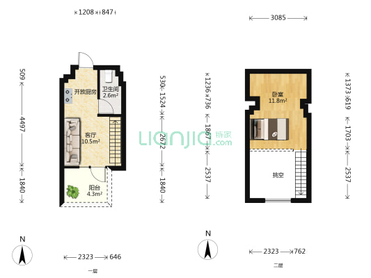 奥园瀚德棠悦府瑞园 1室1厅1卫 30平方