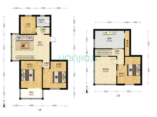 快阁苑馨月坊 4室1厅1卫 102平方