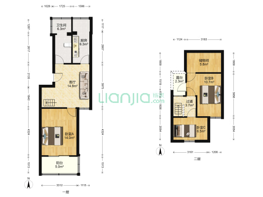 东裕新村C区 3室1厅1卫 73平方