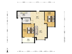 天伦湾馨园南向，好楼层，大两居室-涿州天伦湾馨园户型图