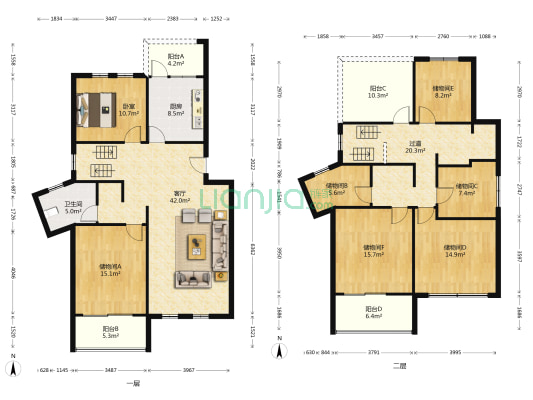 江南花苑 1室1厅1卫 196平方