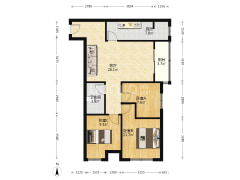 德信公园旁 电梯三居室，医院 商场 公交等齐全-涿州名流家和户型图