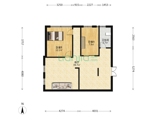 光谷崇文中心 2室1厅1卫 101平方