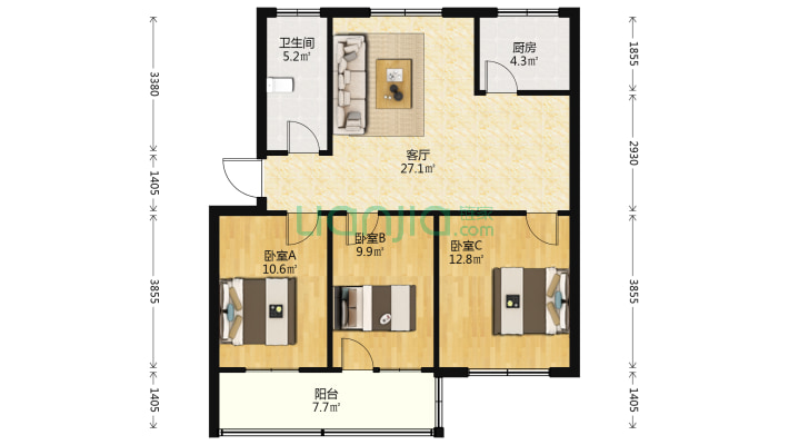 阳光公寓二手房实景图