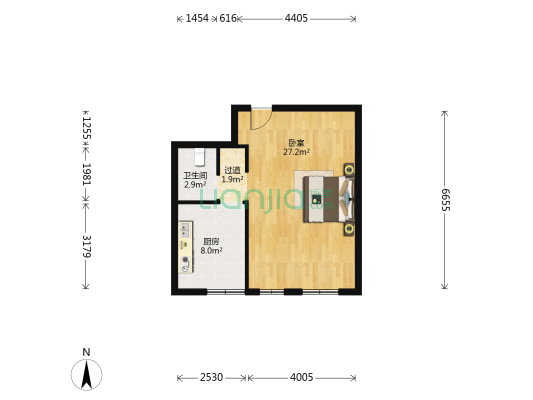 流水沟新村 1室0厅1卫 60平方