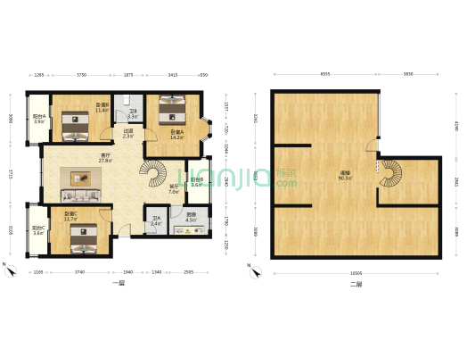 民康一苑 3室2厅2卫 151平方