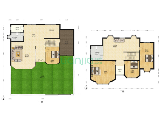 润泽园 4室3厅2卫 264平方