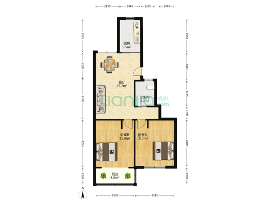 祁连四村 2室1厅1卫 78平方