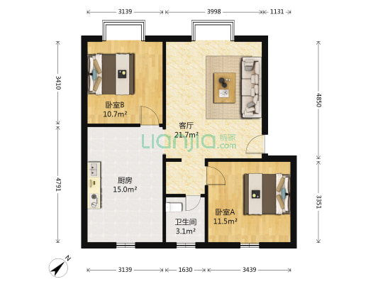 双龙南四巷32号 2室1厅1卫 81平方