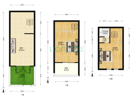 天润青桐小镇 2室1厅1卫 100平方