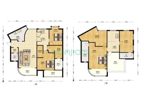 兴隆城市花园采云谷 5室1厅3卫 219平方