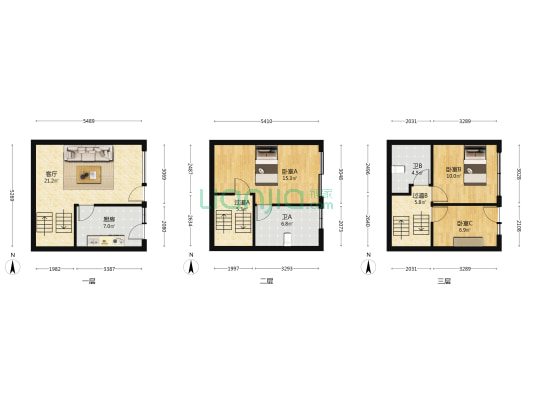 御峰誉都 3室1厅2卫 94平方