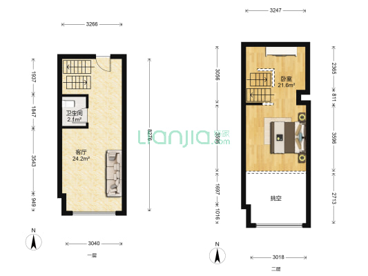华润置地置地公馆 1室1厅1卫 45平方