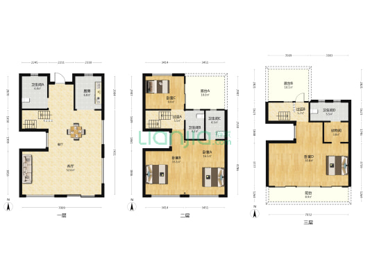金辉辉逸云庭 4室1厅4卫 190平方
