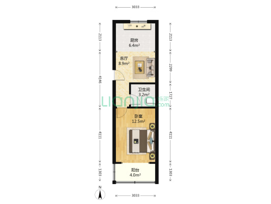 世禾新村 1室1厅1卫 45平方