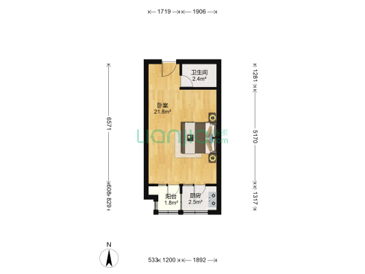 和顺家园一区 1室0厅1卫 46平方