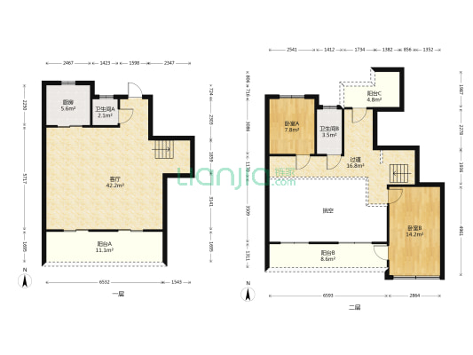 祥生明玥府 2室1厅2卫 146平方