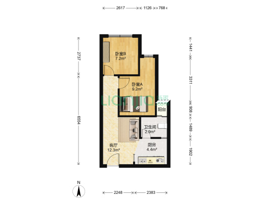 华夏佳和苑 2室1厅1卫 50平方