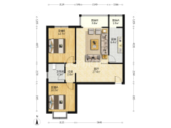 全屋精装修，满五唯一，电梯房的凤凰层-涿州东林家园户型图