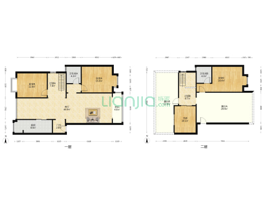绿杨涧 4室1厅2卫 158平方