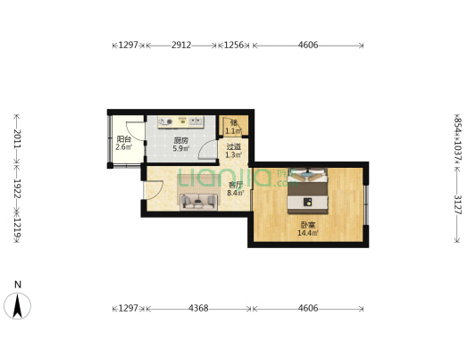 陶瓷厂小区（南岗） 1室1厅0卫 42平方