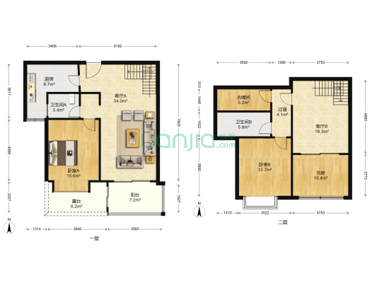 联洋花园(二期) 3室2厅2卫 181平方