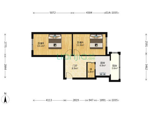 通天街 2室0厅0卫 60平方