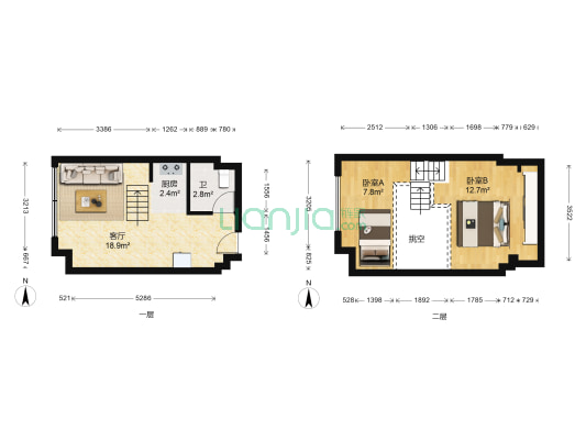 中海御湖熙岸 2室1厅1卫 38平方