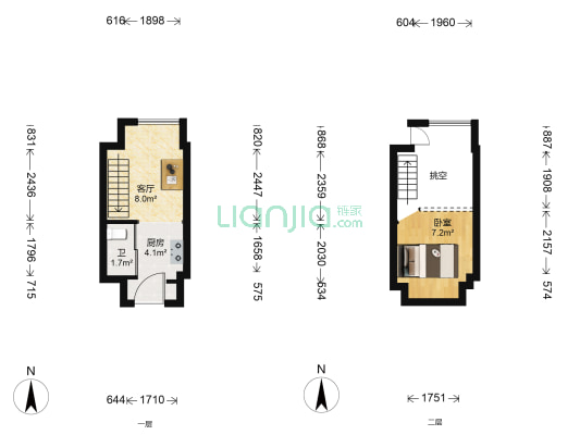 阳光城平江悦 1室1厅1卫 21平方