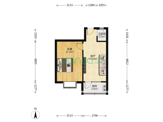 泉舜小区 1室1厅1卫 42平方