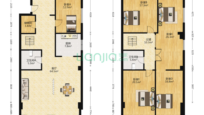 香格蔚蓝K区二手房实景图