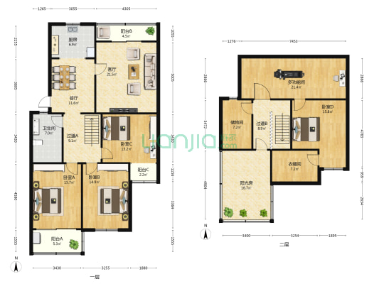 惠钱路280-1-280-4号 5室2厅1卫 134平方