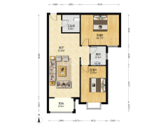 涿州冠云路旁公园壹号全南大两居-涿州公园壹号户型图