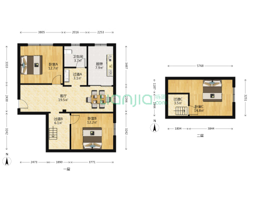 妙光街 3室1厅1卫 85平方