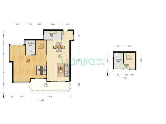 中海龙湖臻如府 1室1厅2卫 132平方