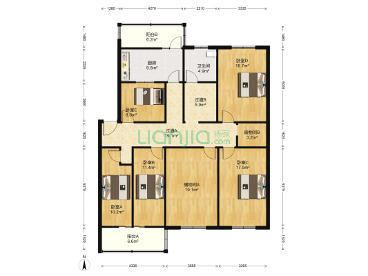 宁溪家园 5室0厅1卫 142平方