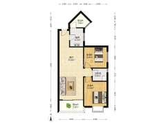 江南丽景正规精装两房，家具家电齐全-重庆明发江南丽景户型图