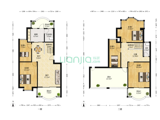 岐乐花园 5室2厅2卫 146平方