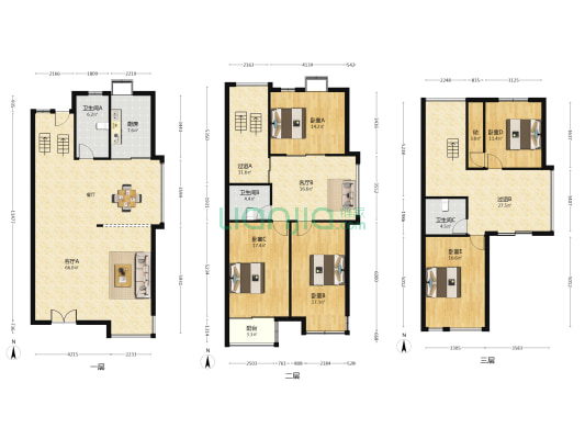 泰和苑 5室2厅3卫 253平方
