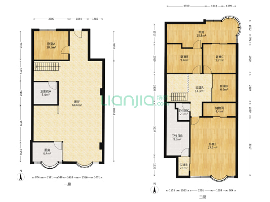 柏林公寓 6室1厅3卫 228平方