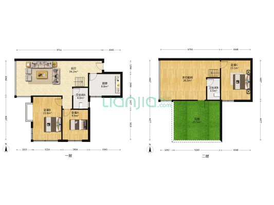 金鹏雅舍 4室1厅2卫 147平方