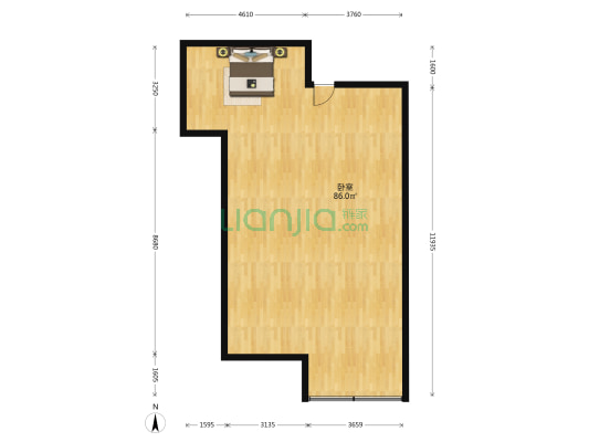 铁路综合楼 1室0厅0卫 106平方