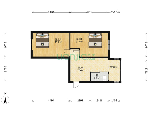 富工二街 2室1厅1卫 59平方