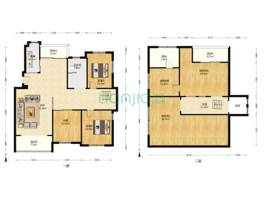 海外海名筑苑 3室1厅1卫 209平方