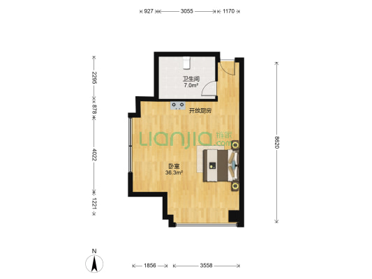凤仪园 1室0厅1卫 38平方