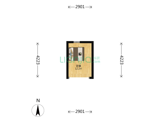 交道口北二条 1室0厅0卫 15平方