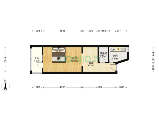 丰业里 1室1厅1卫 41平方