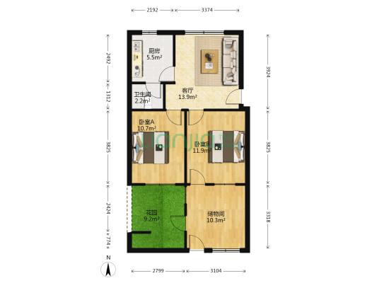 府后里 2室1厅1卫 58平方